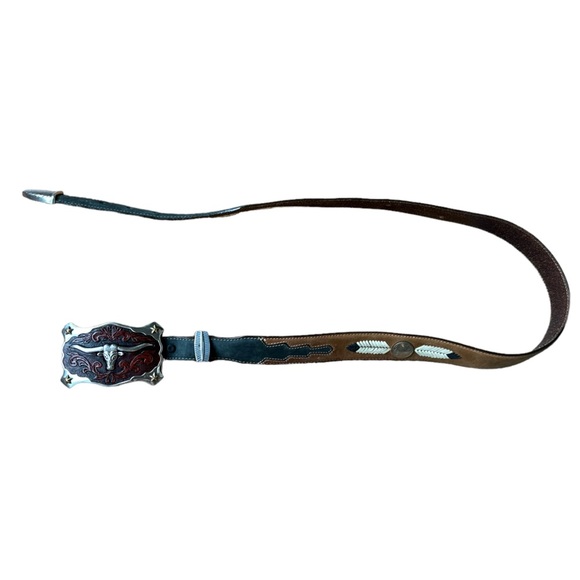 Silver Creek Classics Mens Western Belt Brown Indian Buffalo Nickel Size 36 - Picture 7 of 15